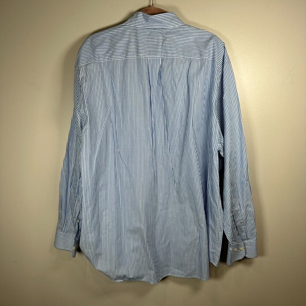 Brooks Brothers 346 The Original Polo Mens XL Button Down Shirt Blue Striped - Picture 7 of 7